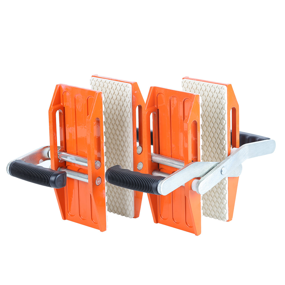 Raizi 1 pair of Double Hand Stone Carry Clamp with White Rubber Pad