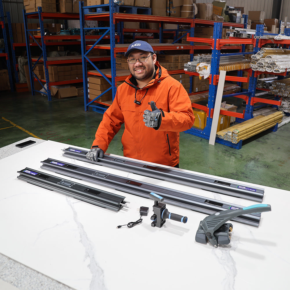Raizi HevyCut™ Multi Modular Rail Large Format Tile Cutter with Electric Suction Cups