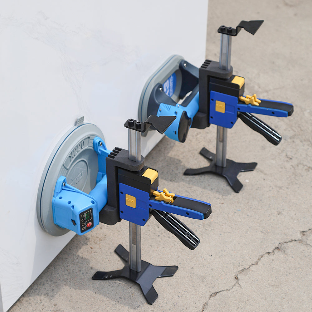 Raizi Waterfall HeviJack™ Glazing Kit Construction Arm Jack used with X220 Electric Suction Cups