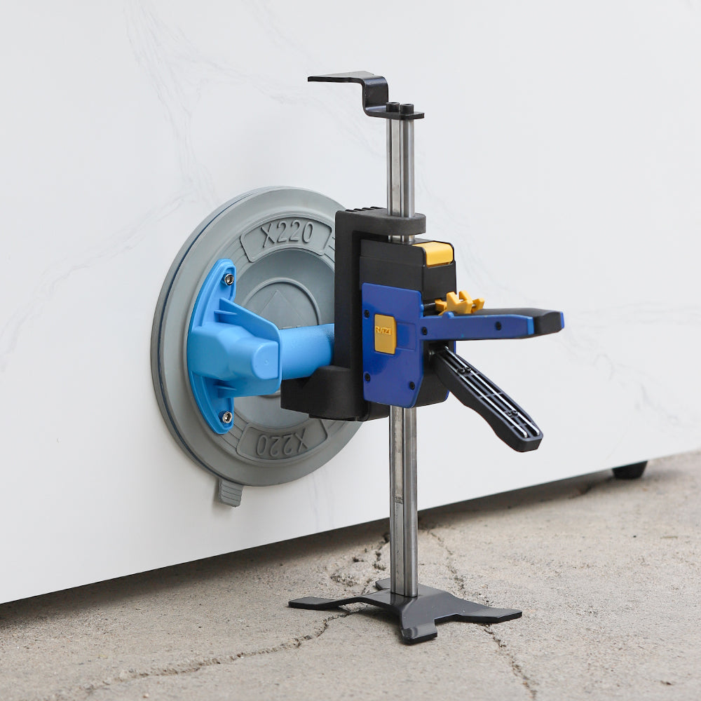 Raizi Waterfall HeviJack™ Glazing Kit Construction Arm Jack used with X220 Electric Suction Cups