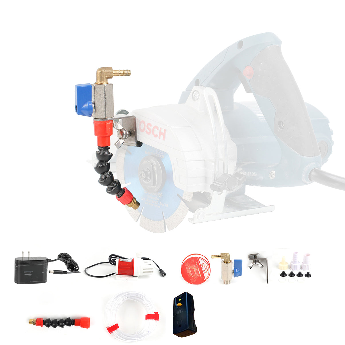 Raizi Universal Angle Grinder Water Attachment with Water Pump and Leakage Protector