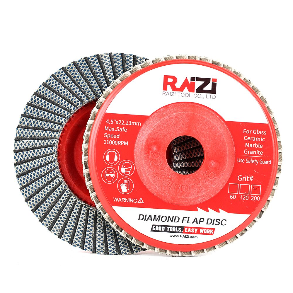 Raizi Professional 4.5in Diamond Flap Sanding Disc for Marble Granite