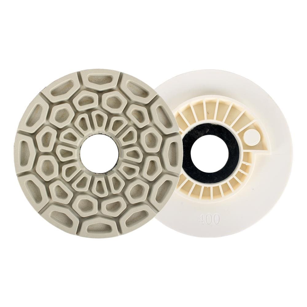 400#-raizi-snail-lock-edge-diamond-polishing-pads-for-automatic-machine-white