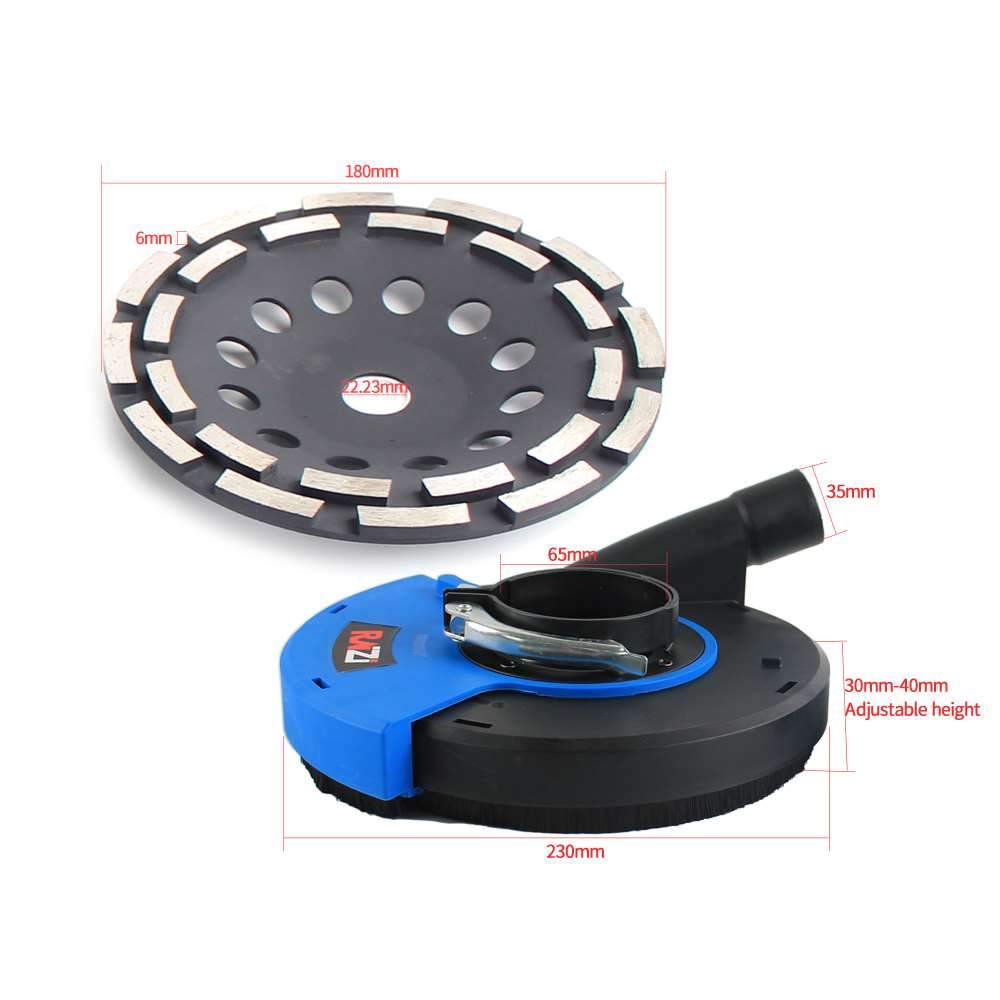 Raizi Universal Grinder Dust Shroud With Concrete Grinding Disc