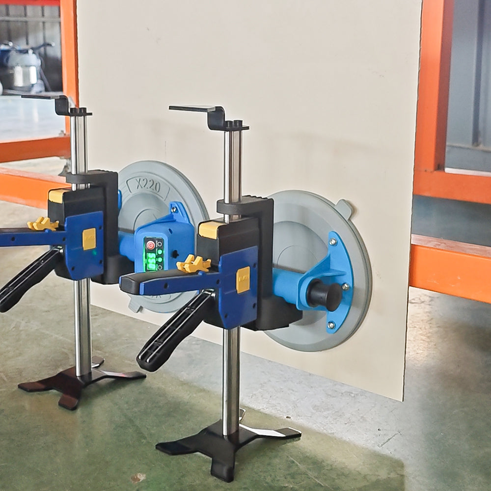 Raizi Waterfall HeviJack™ Glazing Kit Construction Arm Jack used with X220 Electric Suction Cups