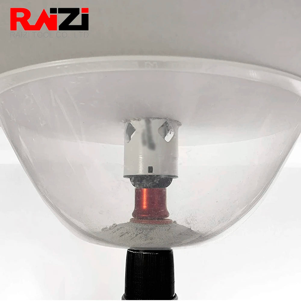 Raizi-Hole-Saw-Dust-Bowl-for-Recessed-Lights-Installing