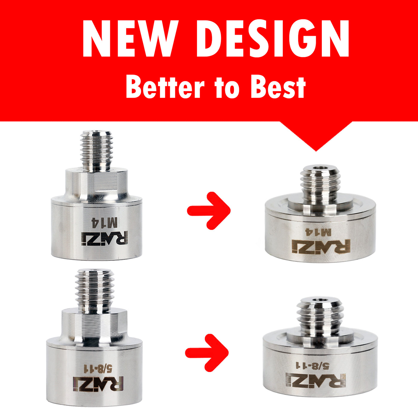 Raizi X LOCK Adapter to M14 or 5/8"11 Thread